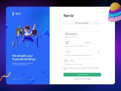 Sign up Screen 3d character clean ui illustration login login design login form login page login screen sign up form sign up page sign up screen sign up ui signup ui design ui ux uidesign uxdesign website design