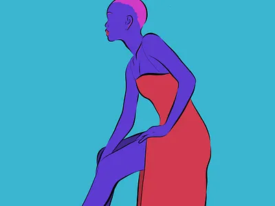 Woman of color color design freelance illustration woman