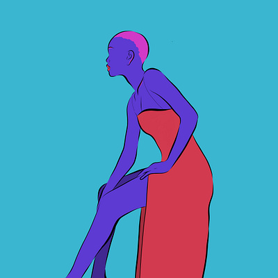 Woman of color color design freelance illustration woman