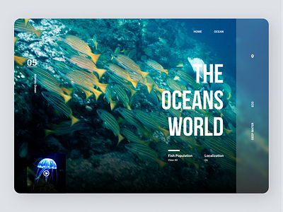 Ocean Landing Page amazing concept design icon minimal typography ui ux