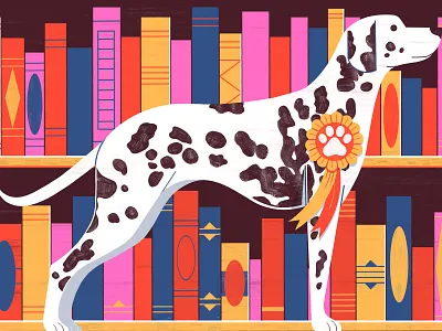 Top Ten Dogs in Fiction - Penguins Books animals colour design dogs editorial illustration illustration print
