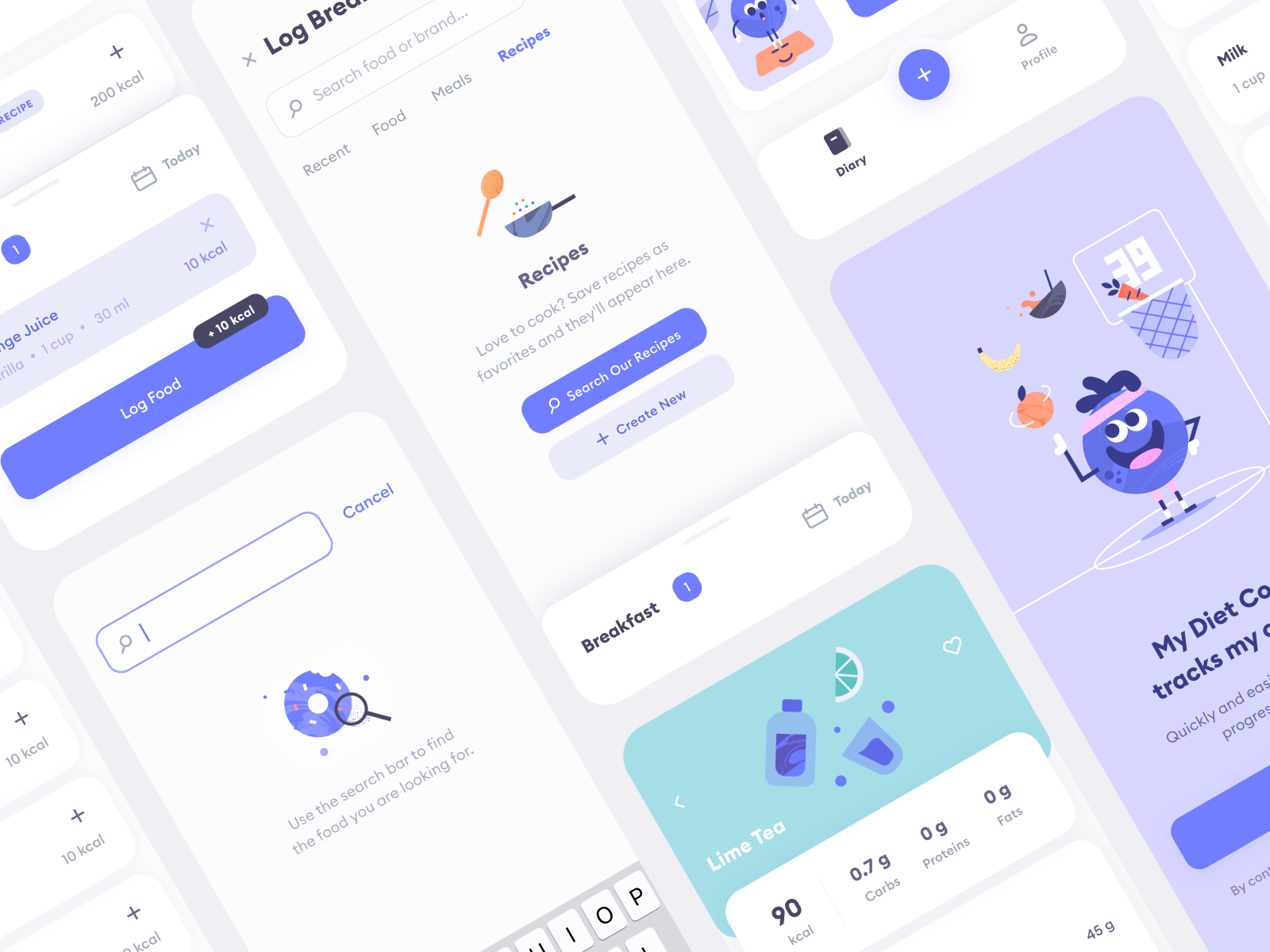 Example of My Diet Coach UI