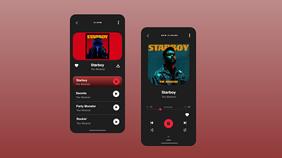 Music app concept UI app design ux