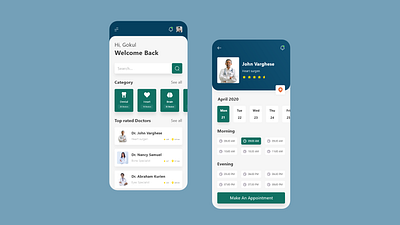 Doctors Appointment App UI app design ui ux