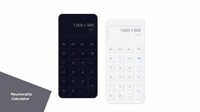 Neumorphic Calculator Design app design neumorphism ui ux