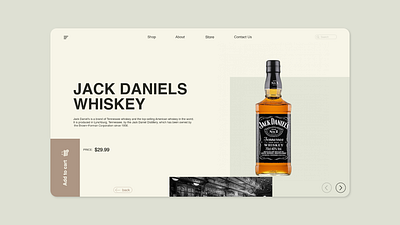 Liquor store landing page design ui ux web