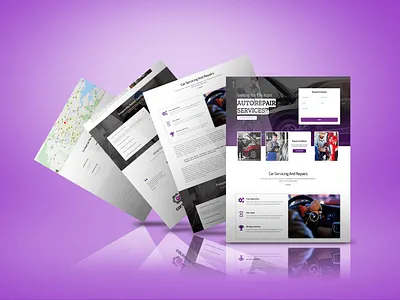 AUTOREPAIR SERVICES agency website app car design lander landingpage services sports ui ux web