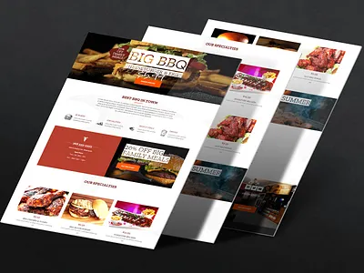 BIG BBQ agency website app bbq branding design food lander landingpage ui ux web
