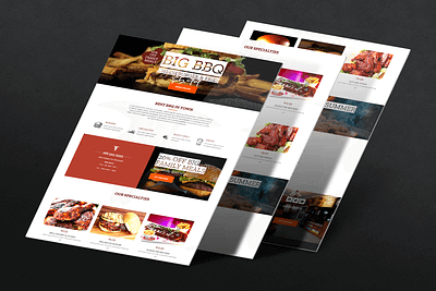 BIG BBQ agency website app bbq branding design food lander landingpage ui ux web