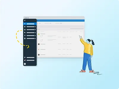Veeqo's new sidebar! desktop ecommerce graphics illustration launch launchday menu nav navigation new sidebar sidebar navigation ui uiux ux veeqo web