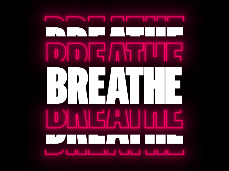 Just Breathe 2d animation after effects animation design kinetic typography mograph motion motion design typography vector