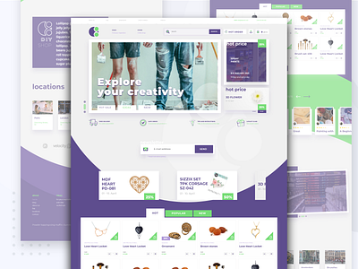 DIY materials web shop 2020 adobe xd diy ecommerce neehad onlineshop ui webdesign webshop