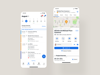 Calendar and Event Screen calendar calendar app calendar ui clean clean ui clean ux construction event events location map maps mobile design time timer ui ux ux ui