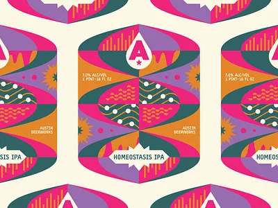 Homeostasis IPA austin beer brewery can geometric ipa label science texas