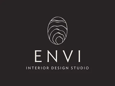 Envi Interior Design Logo boutique fingerprint illustration interior design logo luxury mountain modern natural sustainable thumbprint type