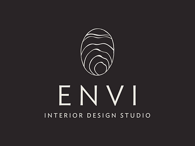 Envi Interior Design Logo boutique fingerprint illustration interior design logo luxury mountain modern natural sustainable thumbprint type