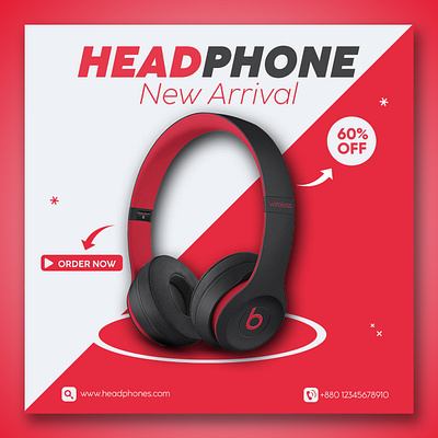 Headphone Poster | Poster Templates | Poster Designs banner design branding design flyer design illustration minimal poster art poster design posters social media banner
