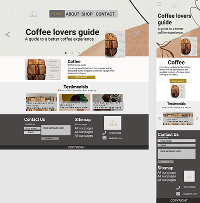 Coffee lovers design flat ui web