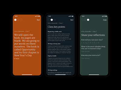 Flow / Finish the class app app design editorial editorial design ios ios app luxury minimal minimalism mobile mobile app mobile design product product design royal ui uidesign uiux ux uxdesign