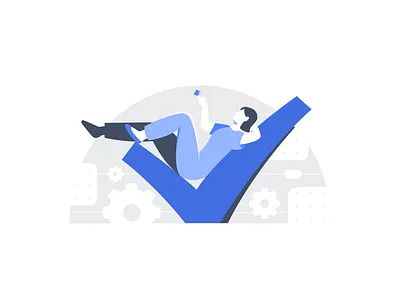 Done done illustration interface illustration okey people vector woman