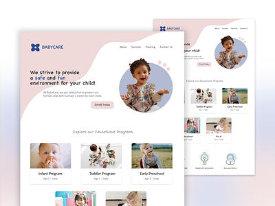 BabyCare adobe xd icon illustration logo logodesign typography ui user experience user interface design ux webdesign