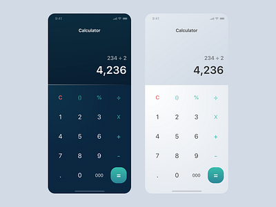 Calculator App app concept calculator calculator app calculator design calculator ui clean dark dark mode figma ios ios app ios app design minimalist mobile mobile app mobile app design mobile design mobile ui ui