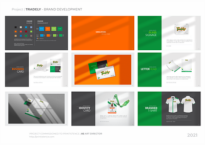 Tradely 2 brand development brand identity branding corporate branding corporate design corporate identity design minimalistic print ad product design