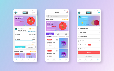 UI UX Design Mobile Apps (AplikasiPembelian Paket Internet,dll) andoid app app design design app figma mobile app mobile ui online shop ui uidesign