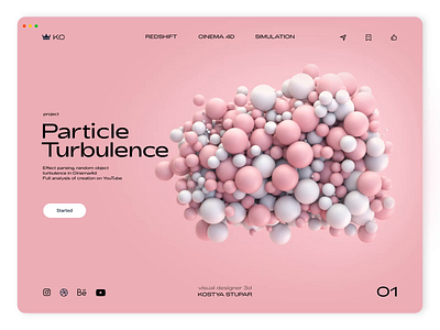 Particle turbulence 3d abstract animation cinema4d geometric mograph motion turbulence ui ux