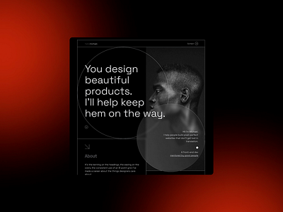 Front-end dev personal website - Home dark mode developer front end grid layout light mode lines portfolio website typography ui ux website design