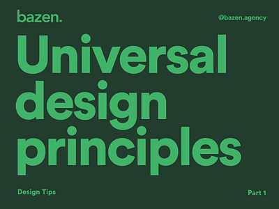 Design Tip - Universal Design Principles - Part 1 design agency design principles design system design thinking design tip design tips ui ui ux ui design uidesign uiux user research ux ux design ux research uxdesign