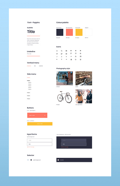 E-commerce website – Design system art direction branding cycling design design system minimal sketchapp ui ui design urban website website design