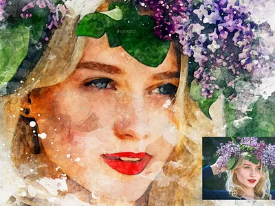 Amazing Watercolor Painting Art Photoshop Templates Mock-Ups abstract article artist artwork brush create creative creativity effect illustration make paint portrait watercolor watercolor art design modern photoshop professional sketch