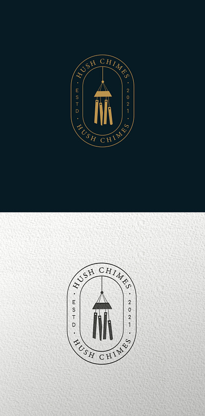 Hush Chimes Logo branding design flat icon illustration logo minimalist vector