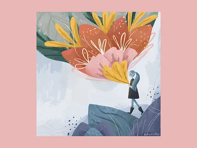 Flowers art design digital digital illustration drawing illustration palette procreate