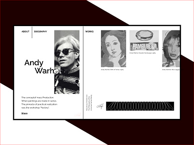 Andry Warhol andry branding figma illustration ui warhol web design