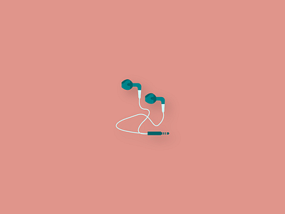 Tech Icons - Earbuds audio design earbuds flat headphones icons sound tech technology vector