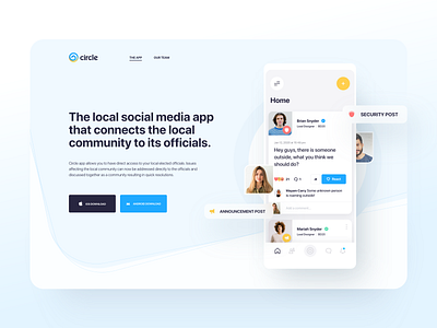 Circle - Website android app design branding cirle design system desktop homepage ios landing page ui ux web design website