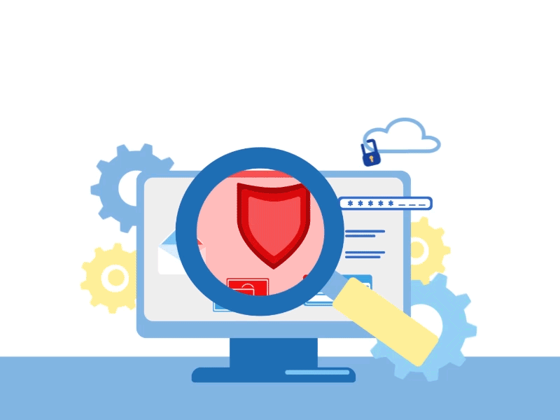 Still de BanCoppel aftereffects animacion animation 2d desktop motion motiongraphics oliviachavira olychatre protection system virus