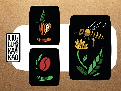 Mulukakao's illustrations art black branding cocoa colors design illustration logo native natural nature nicaragua vector vegetation
