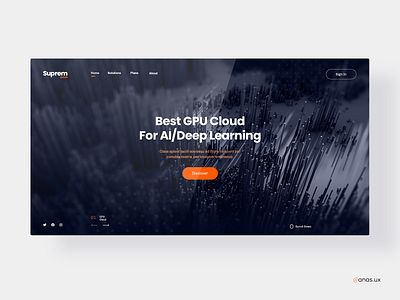 Cloud GPU Service Website Header creative design homepage inspiration landing landing page ui ux web website