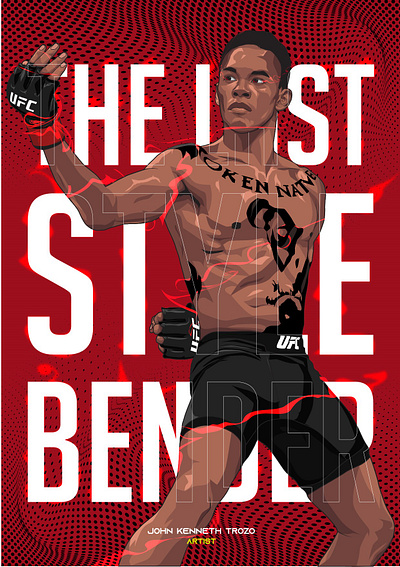 The Last Stylebender boxer boxers boxing branding digital art illustration israel adesanya kickboxing martial art vector