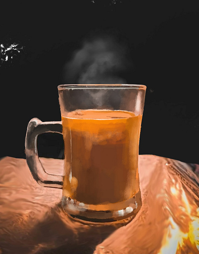 have a cup of tea ? artwork digital painting digitalart earth flat minimal photography tea