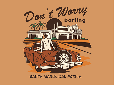 Don't Worry Darling apparel branding design illustration illustrator lettering type typography vector vintage