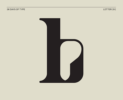 36days _ B 36 days 36 days of type 36daysoftype08 daily letterb letterforms monogram serif tan typewriter typography vintage