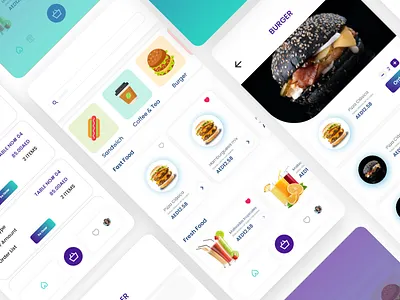 Food App Design android app design app design icon ui ux