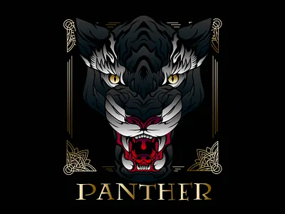 black panther emblem animal animation app branding design emblem icon illustration logo minimal typography vector