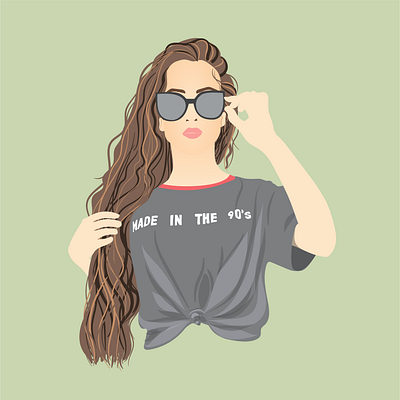 The beauty, braids in action design digitalart illustration illustration art minimal minimalism minimalistic procreate