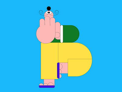 B 36daysoftype 36daysoftype08 adobe character design focus illustration illustrator kungfu