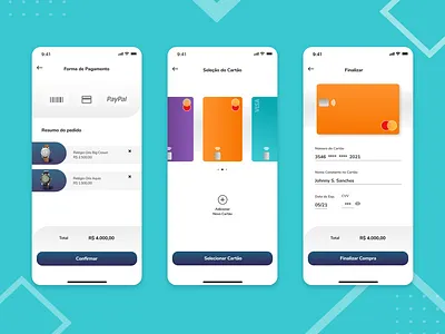 Compra com cartão de crédito creditcard dailyui design mobile uxui